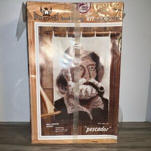 Vintage Phentex Pescador Hook And Hang Deluxe Kit (fisherman) 18” X 27” Murale